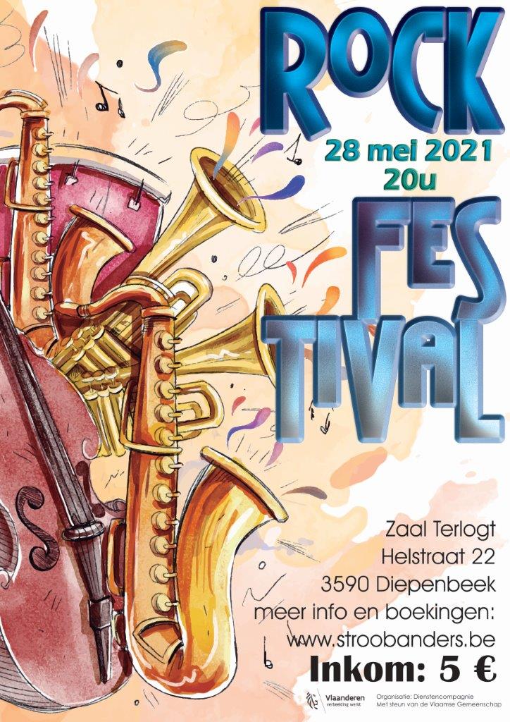 Rock Festival - 28 mei 2021 om 20u - Zaal Terlogt, Diepenbeek, inkom 5 EUR